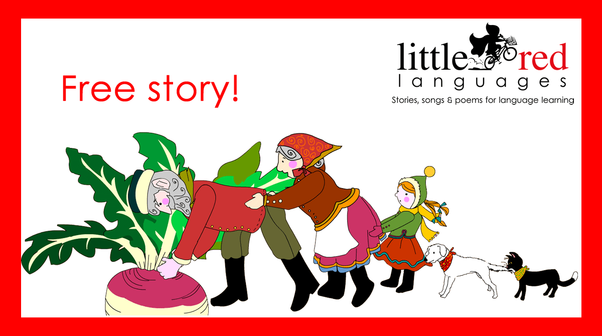 LittleRedLang's tweet photo. Our animated version of The Enormous Turnip is now free! Enjoy the full story narrated by native speakers in English, French, German, Spanish - and Bulgarian! #mfltwitterati https://t.co/rdaP6wxZxp https://t.co/47NIiIEv9D