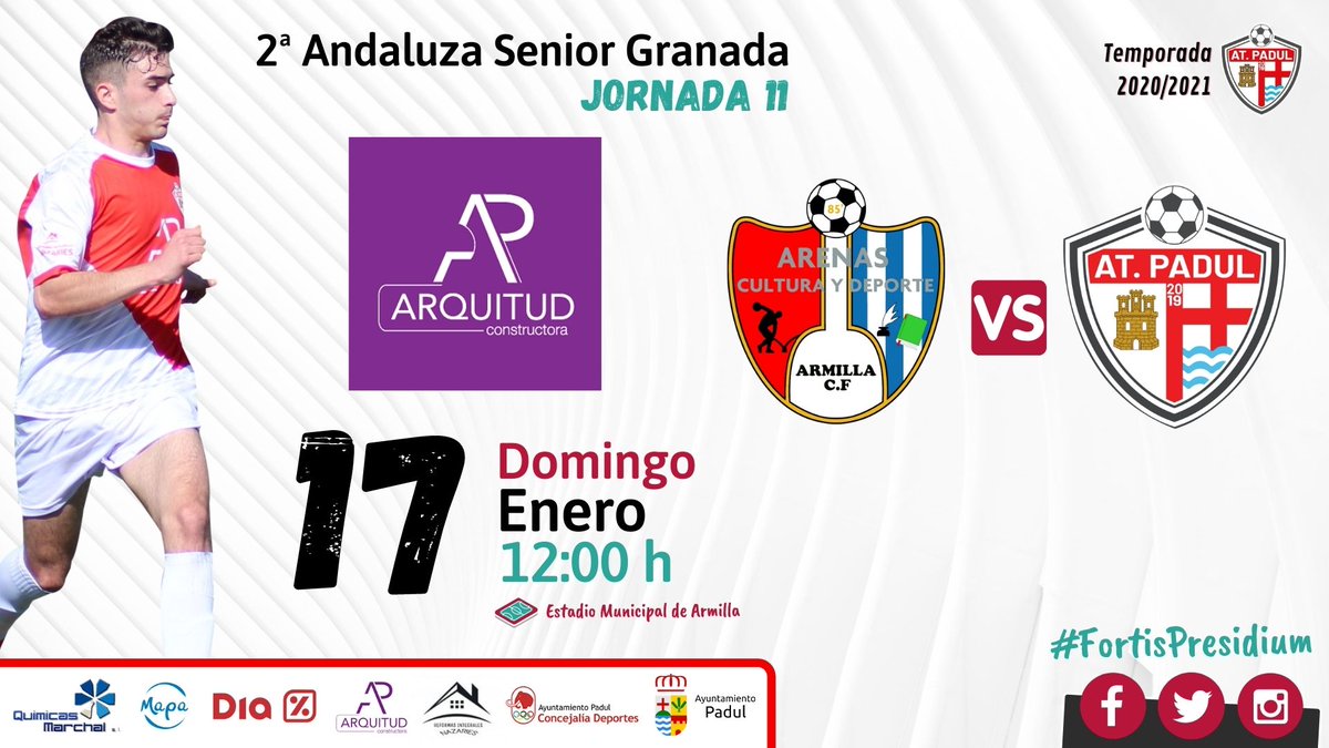 AtcoPadul's tweet photo. #SeniorA #SeniorB #CFVL
Senior B | @CFLecrin - #GraenaCF
Sábado 16 Enero - 19:00h
Municipal de Lecrín (@vivesdeporte )
Senior A | @ArenasOficial - #AtPadul
Domingo 17 Enero - 12:00 h
Estadio Municipal de Armilla
#padul #valledelecrin #granada #Armilla #Graena https://t.co/FsFckjloDU