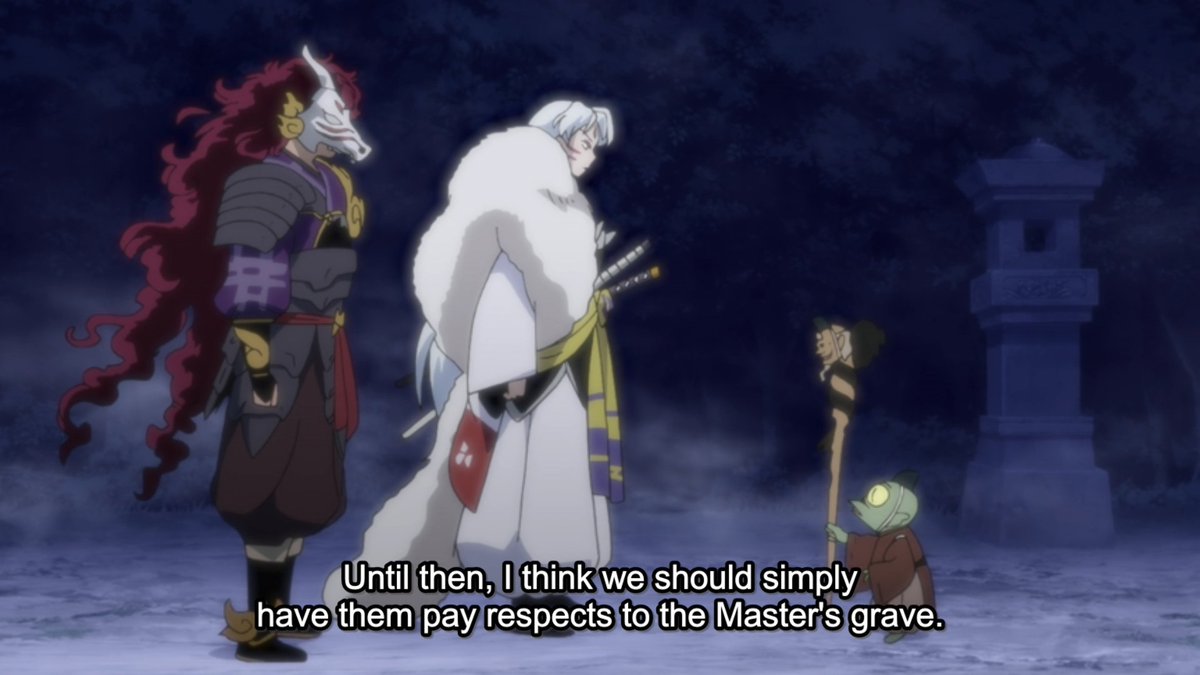 So, for the next 14-15 years, InuYasha and Kagome are essentially grave watchers.Have to wonder if they had any more kids during that time.  #YashaHime