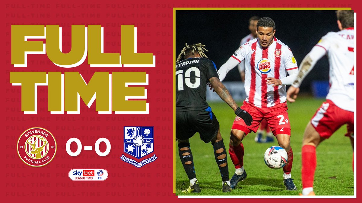 ⏰ FULL-TIME... Chances for Stevenage right until the end, but the game ends goalless. 🚫