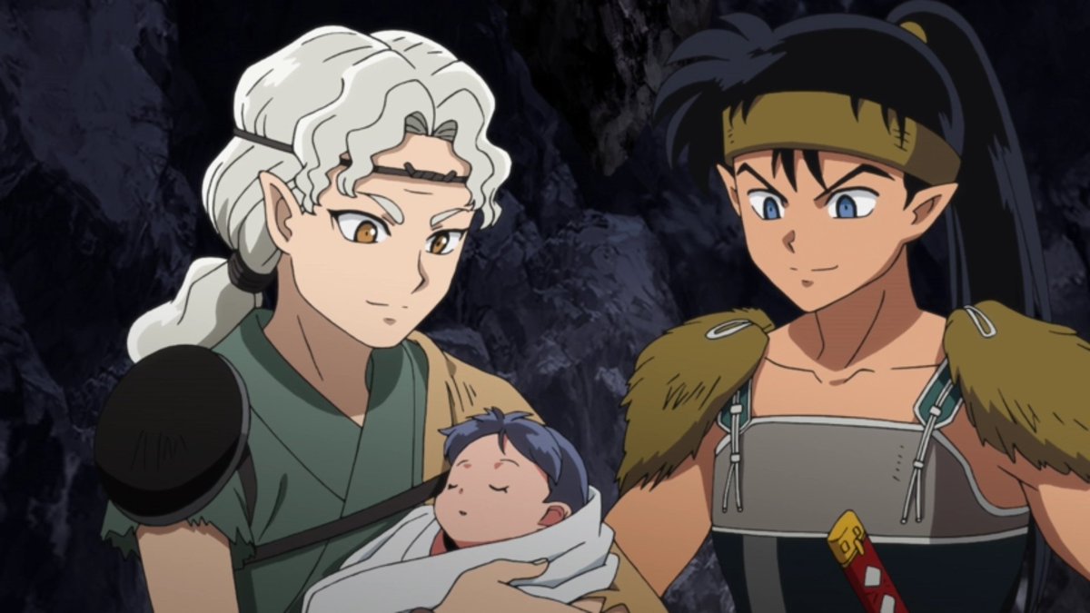 Moroha would be raised by the Yoro Clan from that day forward.So, does that mean Koga and Ayame are her adoptive parents?It would explain the leg warmers.  #YashaHime