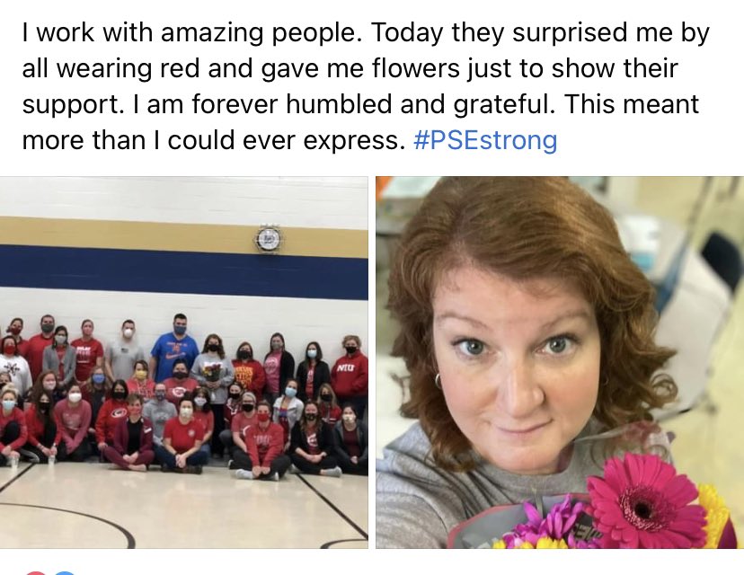 aneill2018's tweet photo. When one of our own #PSEtribe is going through a difficult time, we pull together in support, care, and take care one another. #WearRedforAmy @AmySchnuriger #PSEstrong #FindYourTribe ππ¦
π https://t.co/rgqD2BUFvP