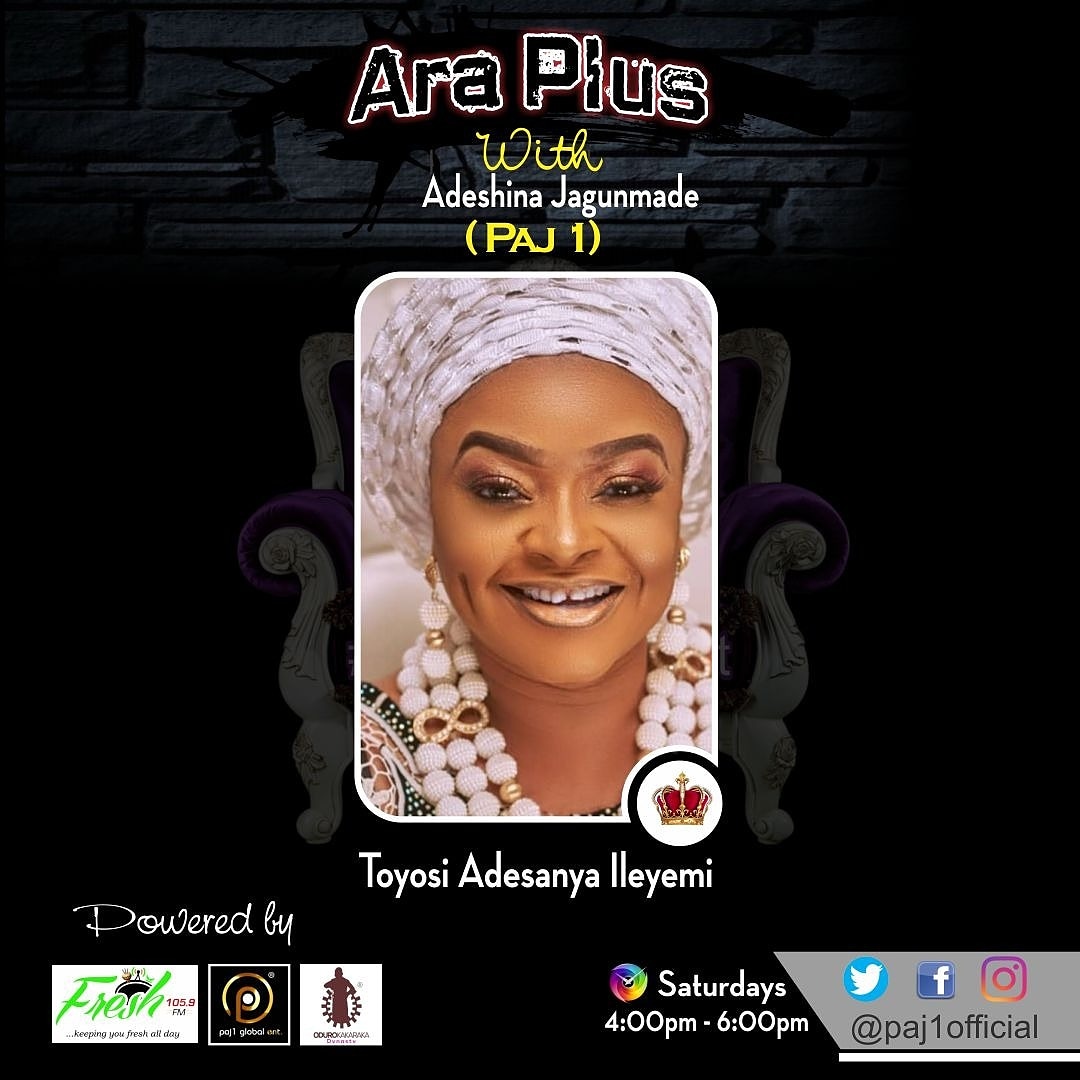 paj1official's tweet photo. The final result of #ObaAraContest on today's episode of #AraPlus with @paj1official @freshfmibadan is as follows... #ToyosiAdesanya won with 131votes to #Estherkalejaye 31votes. Thanks
#Your360DegreeEntertainmentProgramme
#Paj1GlobalEntertainment
@madepropertynig https://t.co/58UBbUJi6e