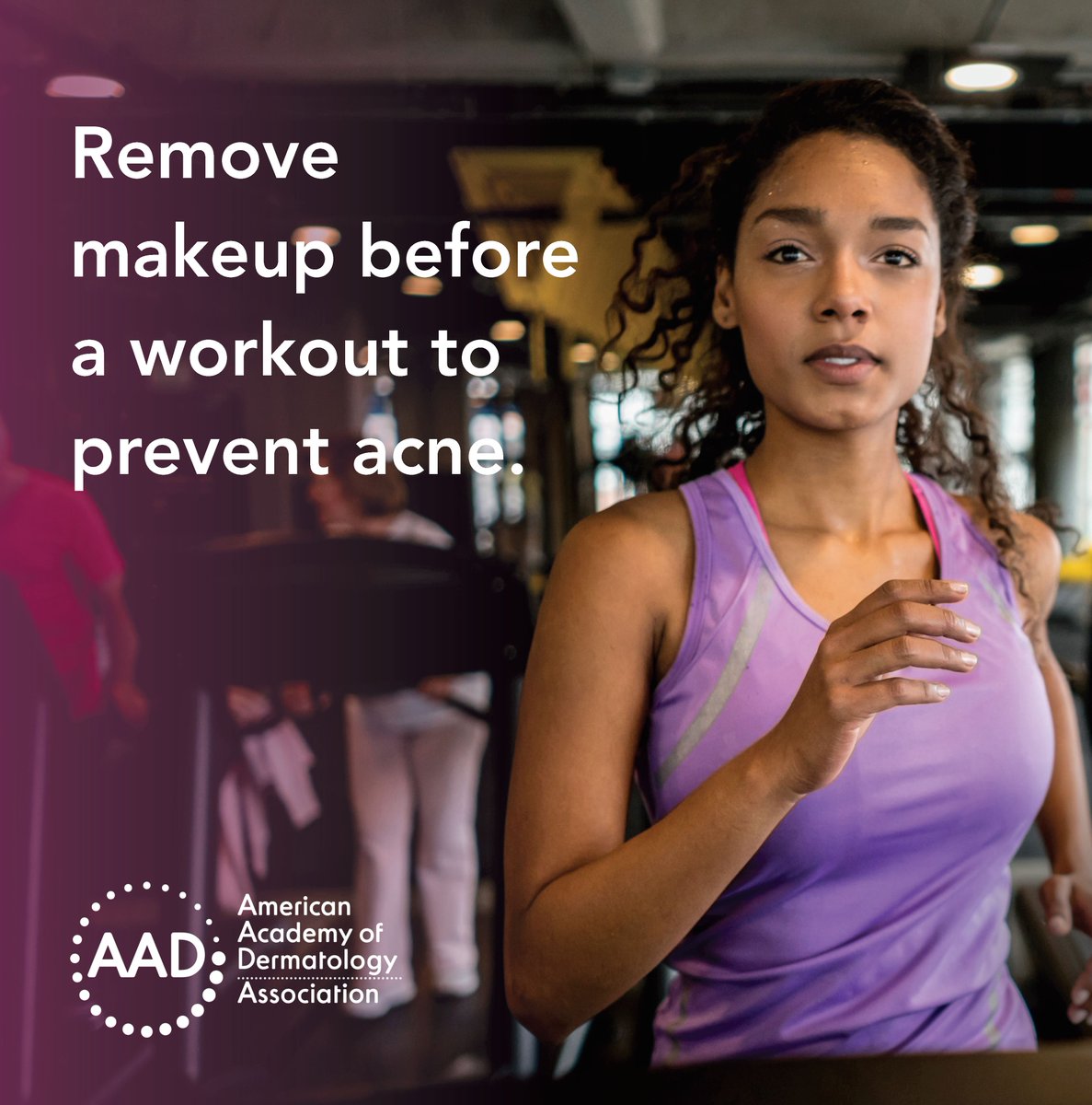 AADskin's tweet image. Don’t let a breakout throw off your new workout regime. Follow these dermatologist tips to prevent acne caused by workouts:  bit.ly/2YSBx5O