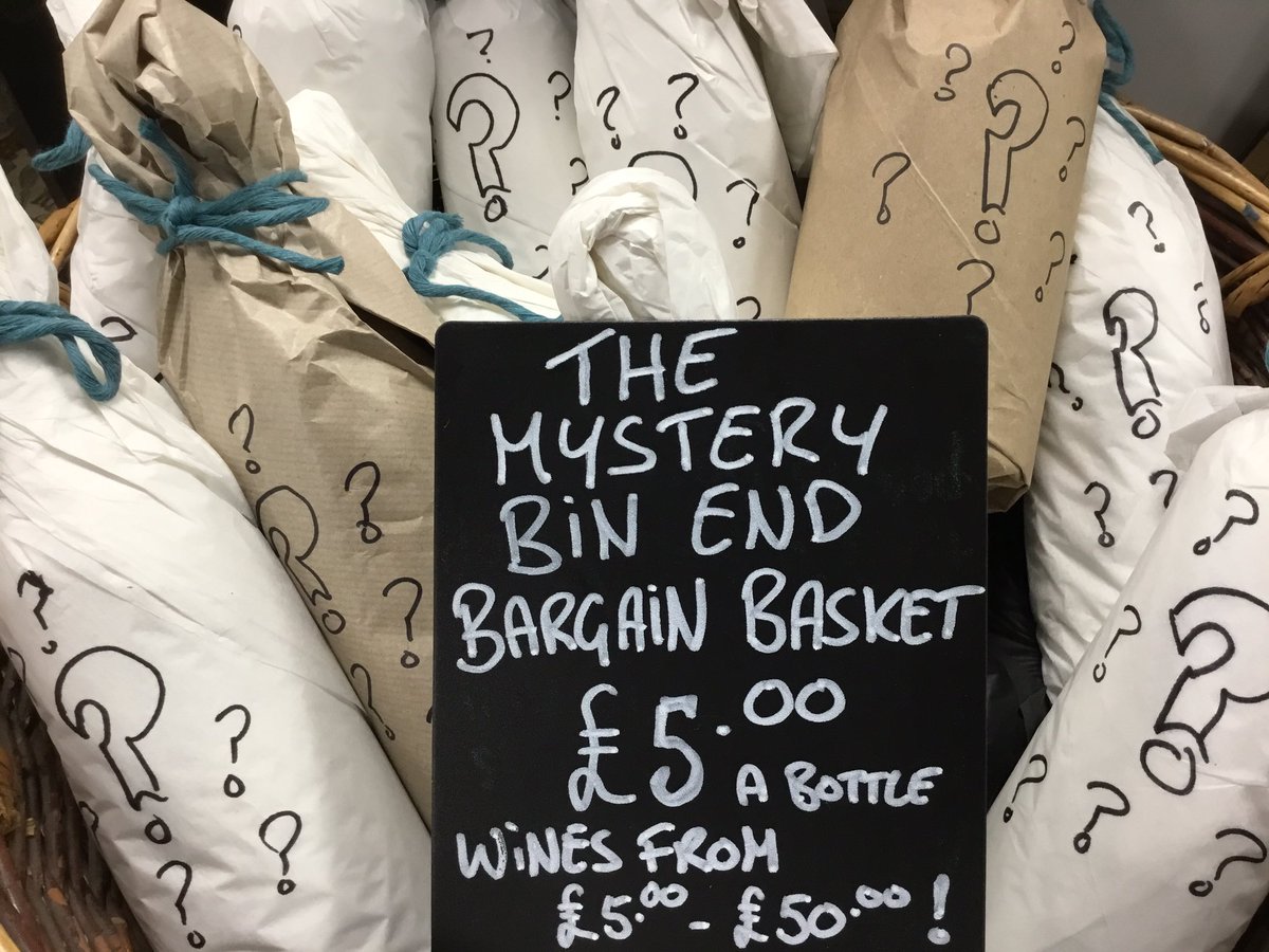 Dare you dip into the Mystery Bin End Bargain Basket? For a mere fiver, you could bag yourself a great bin end bottle...or you could end up with something...interesting. It’s all part of the fun! Visit @SlurpBanbury to see what this most enigmatic of baskets has in store for you