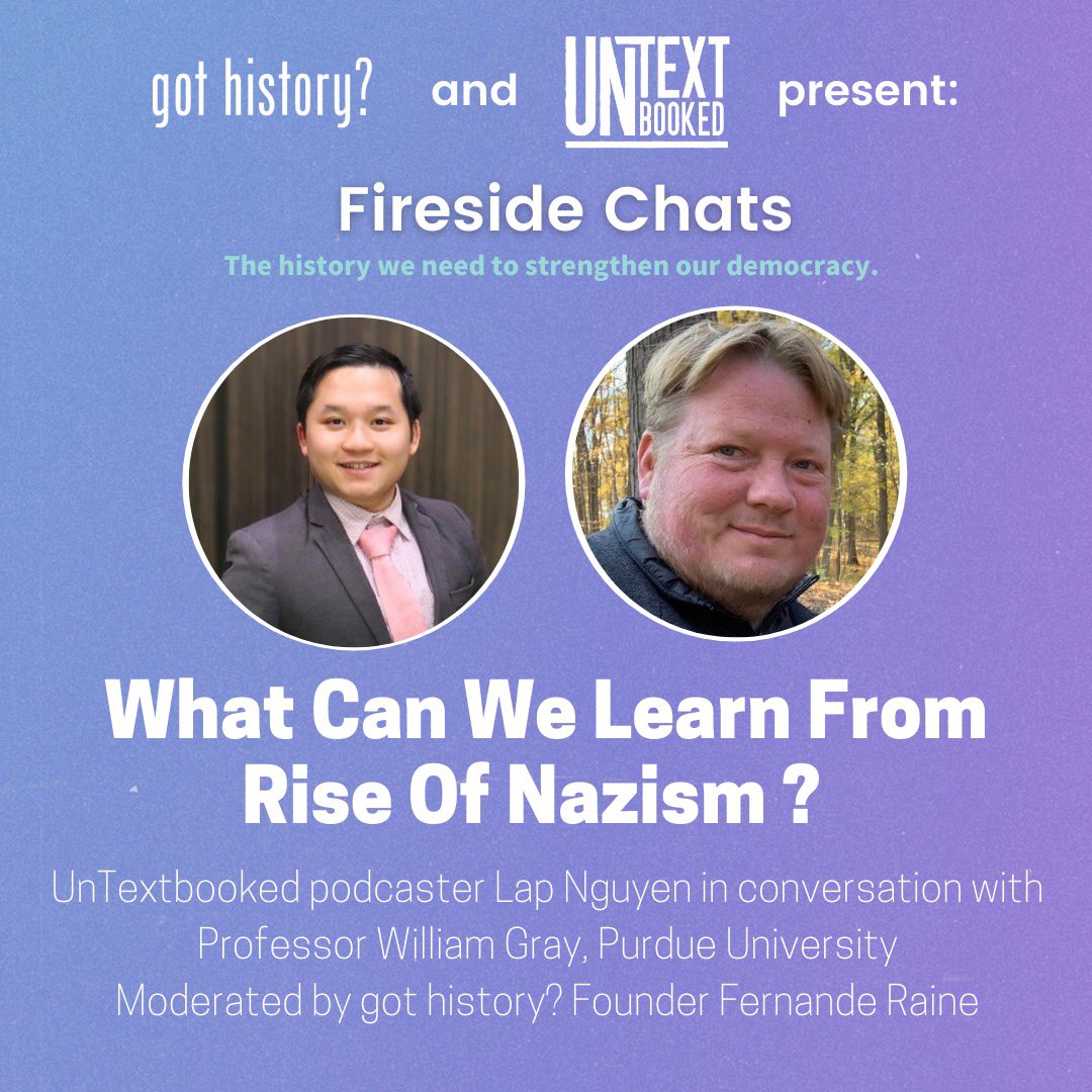 FIRESIDE CHATS 🔥🏕💬
Please join us Tuesday 1/19 at 7:00 pm EST for the launch of our new series. Registration link in bio ✌️🤩

#untextbooked #history #realhistory #podcast #teens #socialchange #historians #genz #education