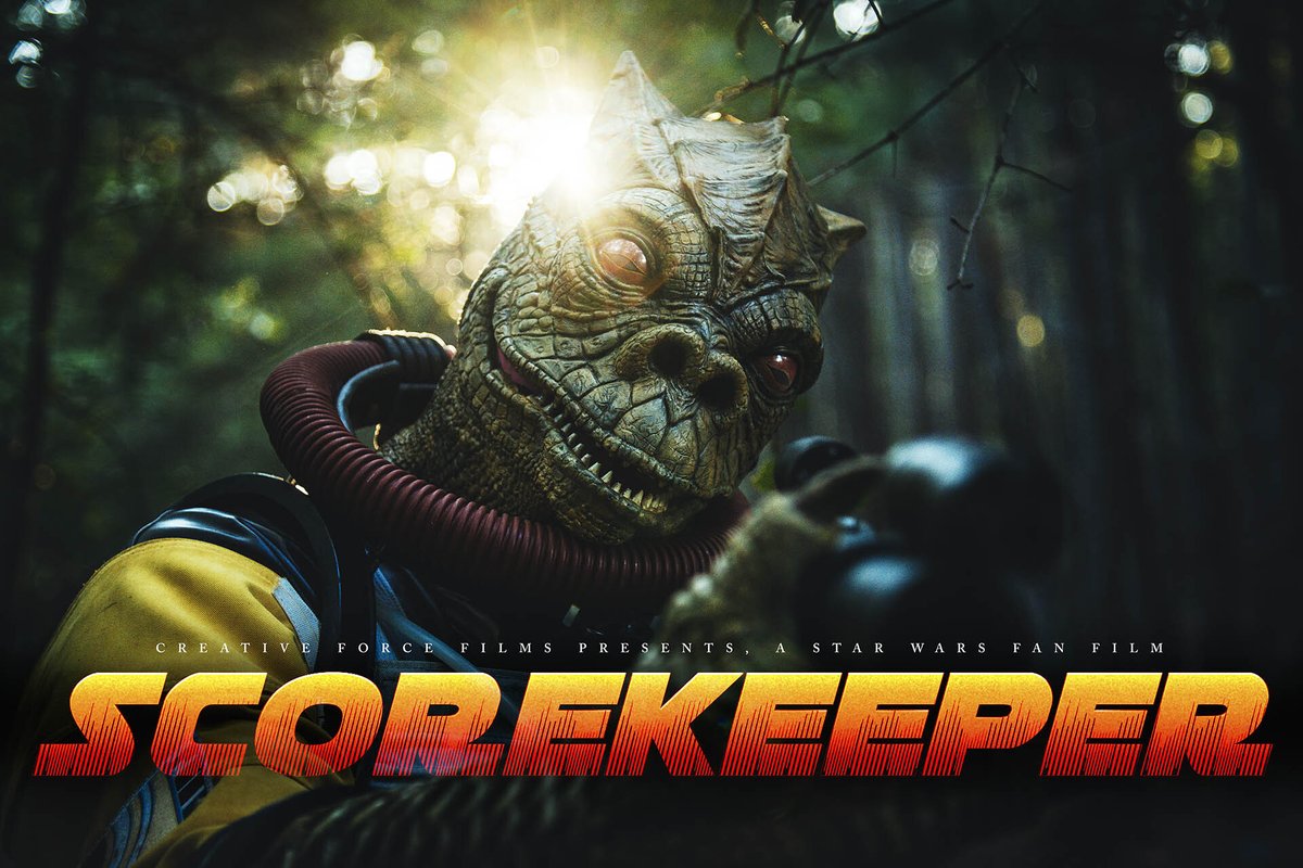 C_force_films's tweet photo. "#Scrorekeeper" has a new thumbnail!
#Bossk, in his first fan film, is the real star and we all know it!
What do you all think?!
#CreativeForceFilms #StarWars #lucasfilm #film #Fanfilm #bountyhunter #bobafett #cosplay #actor #atlantafilm #disney #Predator #Aphra #doctoraphra https://t.co/SDiqZGPN4B
