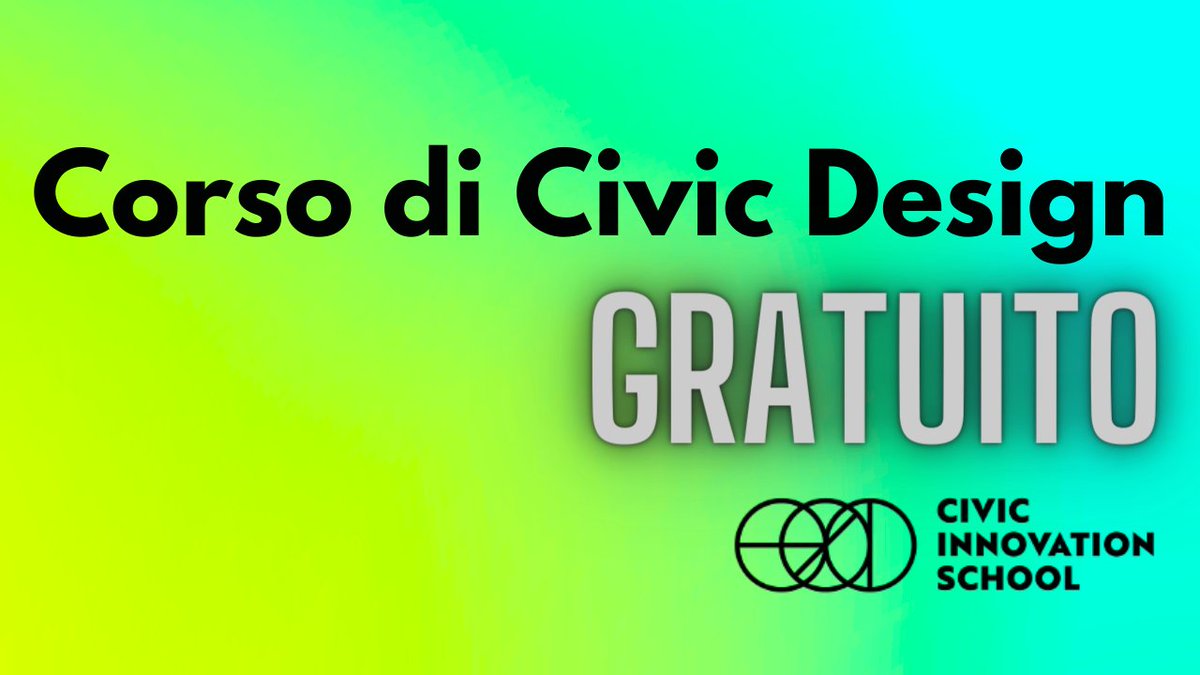 Corso di Civic Design Gratutio.
Finalmente è una realtà.

Comincia oggi stesso!

👉🏻 civicinnovation.school/lancio-della-v…