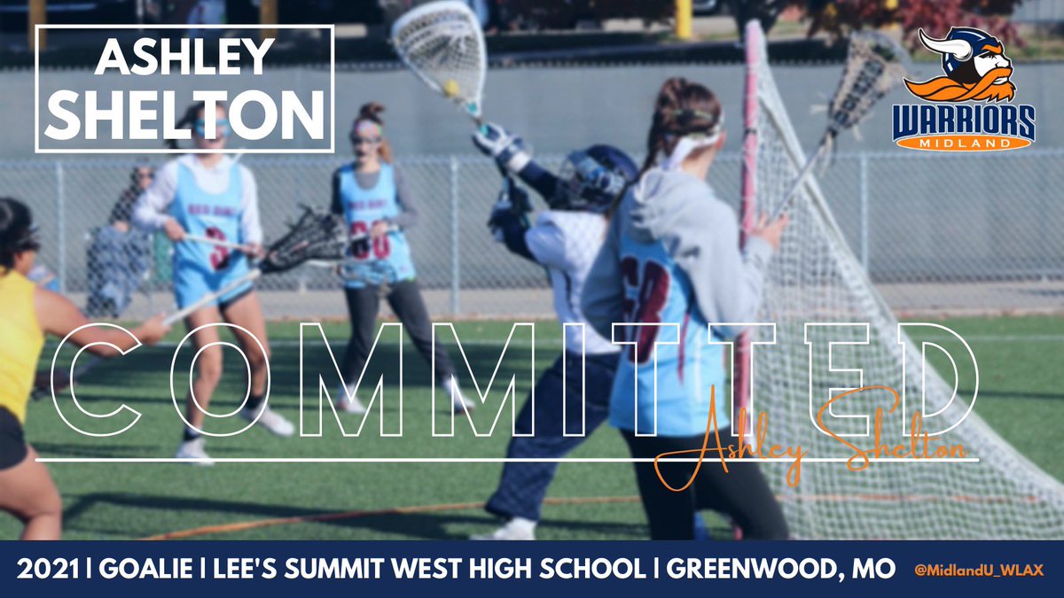 MidlandUWLAX's tweet photo. 🚨COMMITTED🚨 

We are excited to have Ashley Shelton join the Warrior Family next fall here at Midland! #TogetherWeAreWarriors https://t.co/2jSZGmTGbN