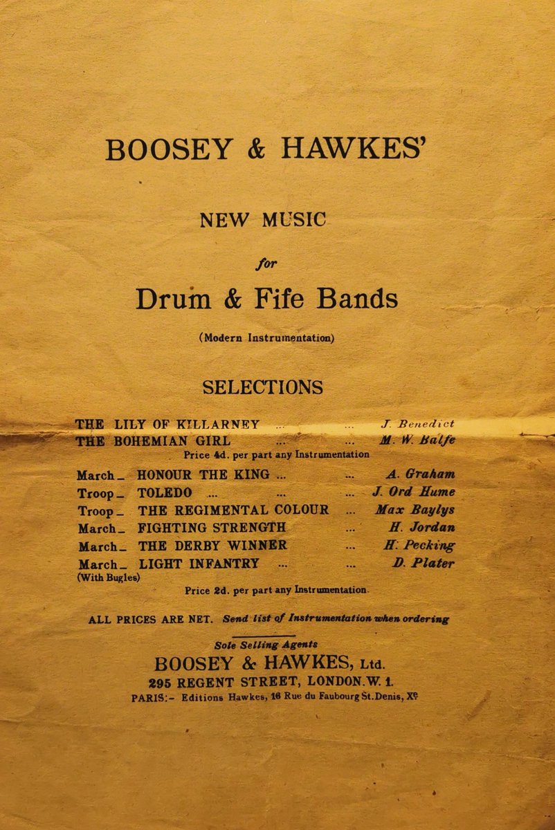 thefiferscave's tweet photo. Boosey &amp; Hawkes used to send out promotional pieces of Music to attract bands to buy. https://t.co/wL6TNl1jlF