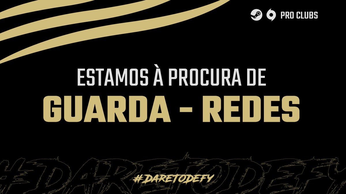TeamDFTgg's tweet photo. 🧤🥅 Estamos à procura de Guarda-redes! 🥅🧤

- Treinos de Domingo a Quinta-Feira das 21:15 - 23:15;
- Se interessado, falar com Digas 👑#5072 no Discord ou DFT_KingDigasR8 na Origin.

#TeamDefiant #DareToDefy #ProClubsPC #FPCPortugal https://t.co/apO3fZxjQH