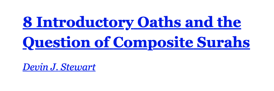 [1/x] A very interesting, wide-ranging, paper from Devin J. Stewart in the recent volume edited by Marianna Klar. Some random thoughts & excerpts