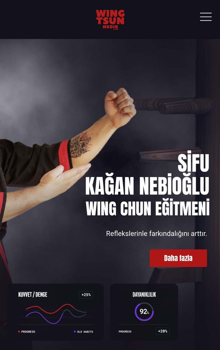 Herkese selamlar, web sitemi yeniledim. Bir göz atıp yorum yapabilirseniz sevinirim. 
wingtsunnedir.com
