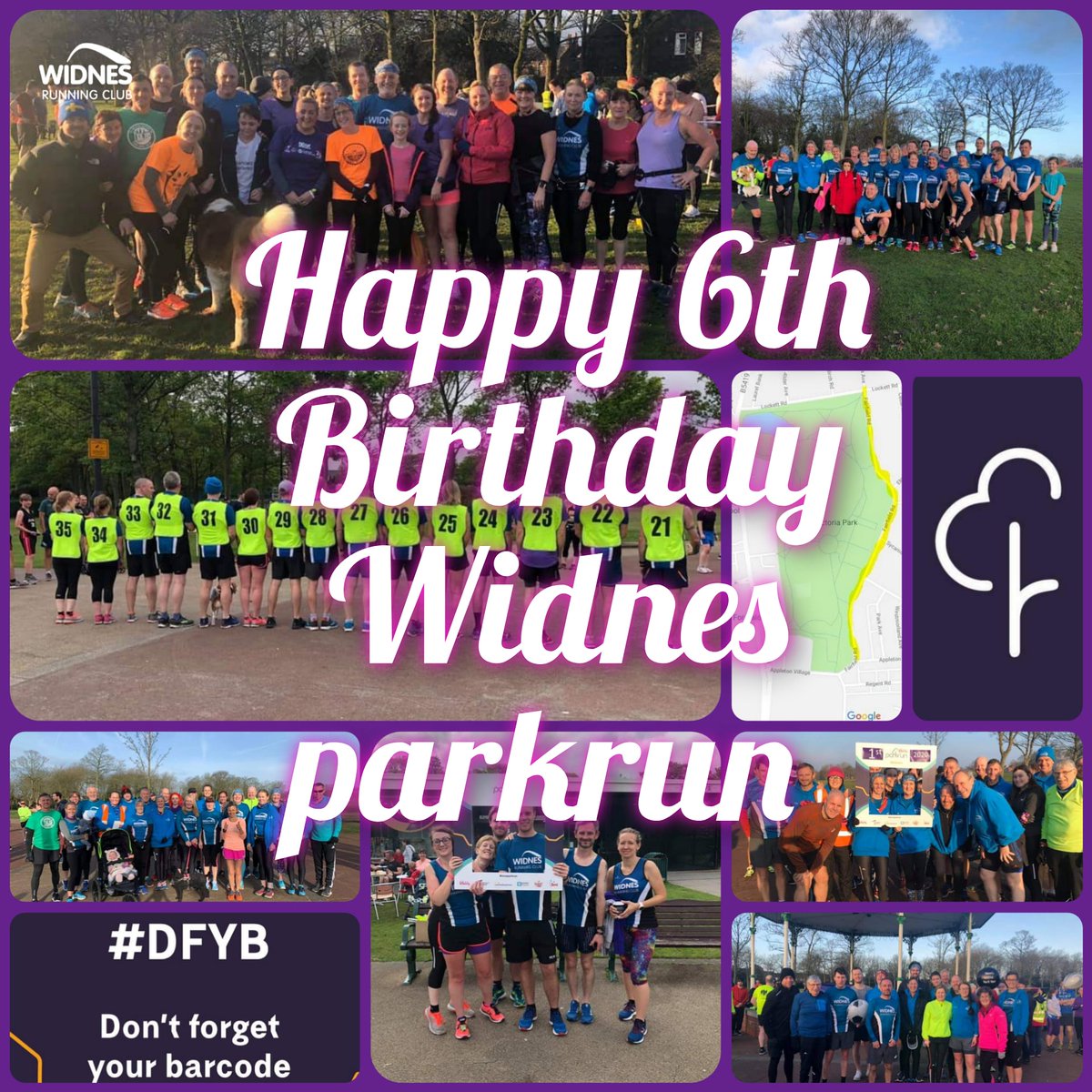 Happy birthday to @widnesparkrun who turn 6 this weekend! We're sorry we can't celebrate it with you as we'd like, like you we can't wait until parkrun returns! See you on that start line soon guys 🙂 #widnesrunningclub #widnes #halton #widnesparkrun #loveparkrun #parkrunuk