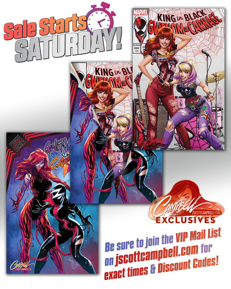 🕸🎸PRE-ORDERS NOW OPEN! https://t.co/WbEUtk8Q4J King in Black GWENOM vs CARNAGE #1 A,B, &amp; C https://t.co/ZS3rIe8ldr E🕷CLUSIVES! 