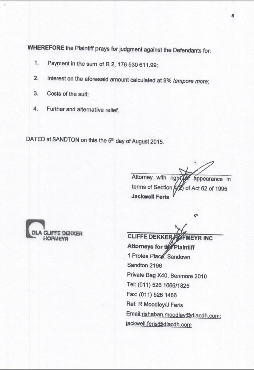  @Eskom_SA Particulars of Claim Against Glencore