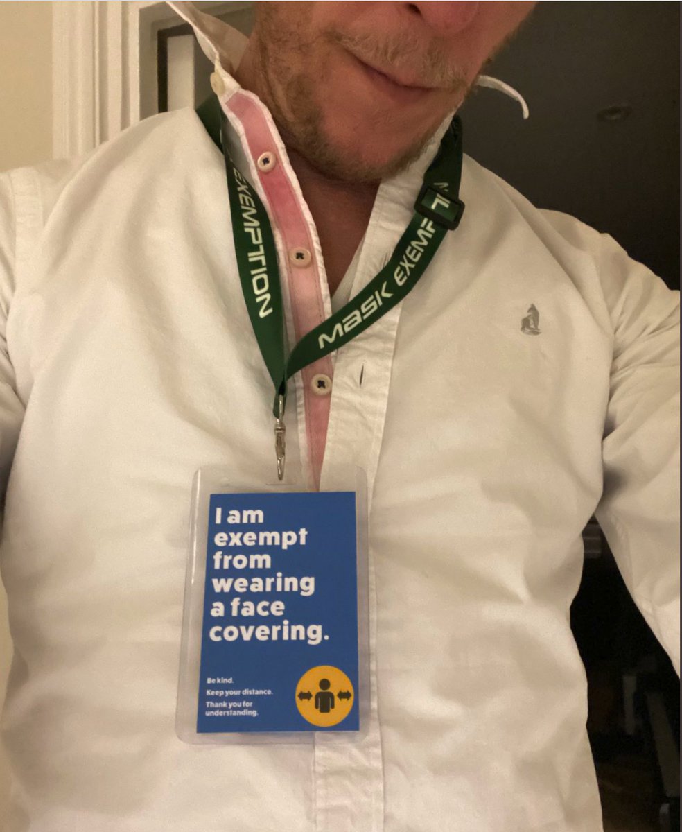 I could be wrong, but it seems to me that Laurence, at least subconsciously, knows this is a dick move, and so is too ashamed to show his face. Ironically, he could have solved that issue by wearing a mask.