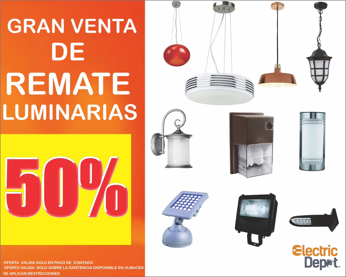 depot_mx's tweet photo. 🚨🚨GRAN REMATE🚨🚨
✨✨✨Luminaria #Tecnolite✨✨✨
Con un increíble 50% de descuento 
Solo en mercancía marcada
Ven y conoce las grandes promociones que tenemos para ti.
📍Estamos sobre Periférico frente al Torreón rojo.

#remate #descuento #luminarias #tecnolite #electricdepot https://t.co/yXzd3pbTPb
