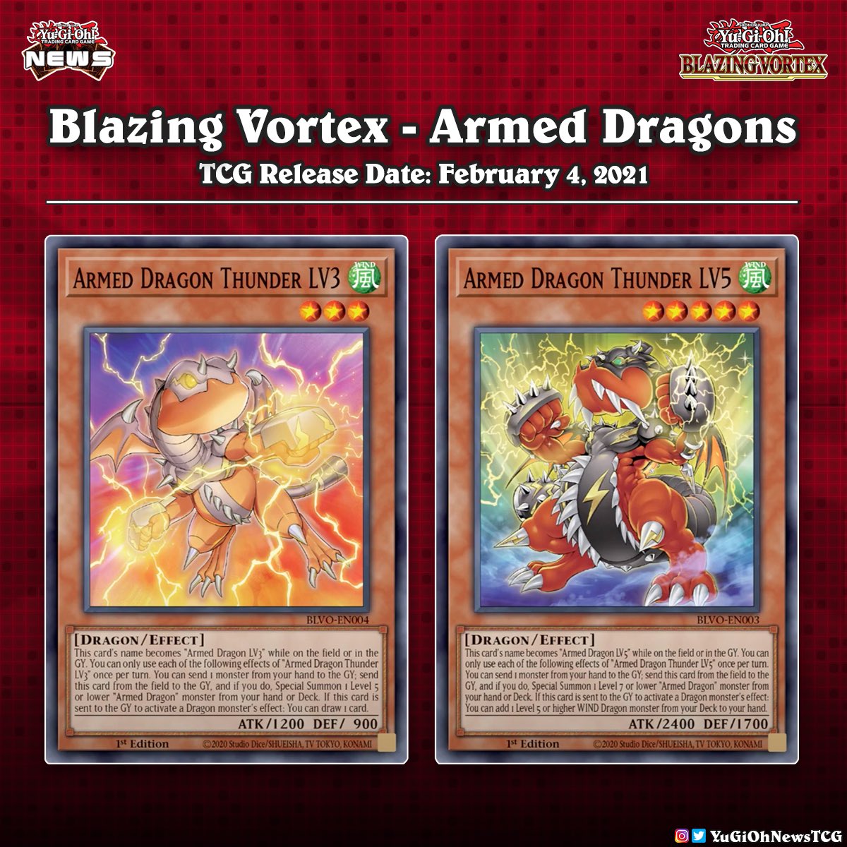 Armed Dragon Thunder LV5 - Blazing Vortex - YuGiOh
