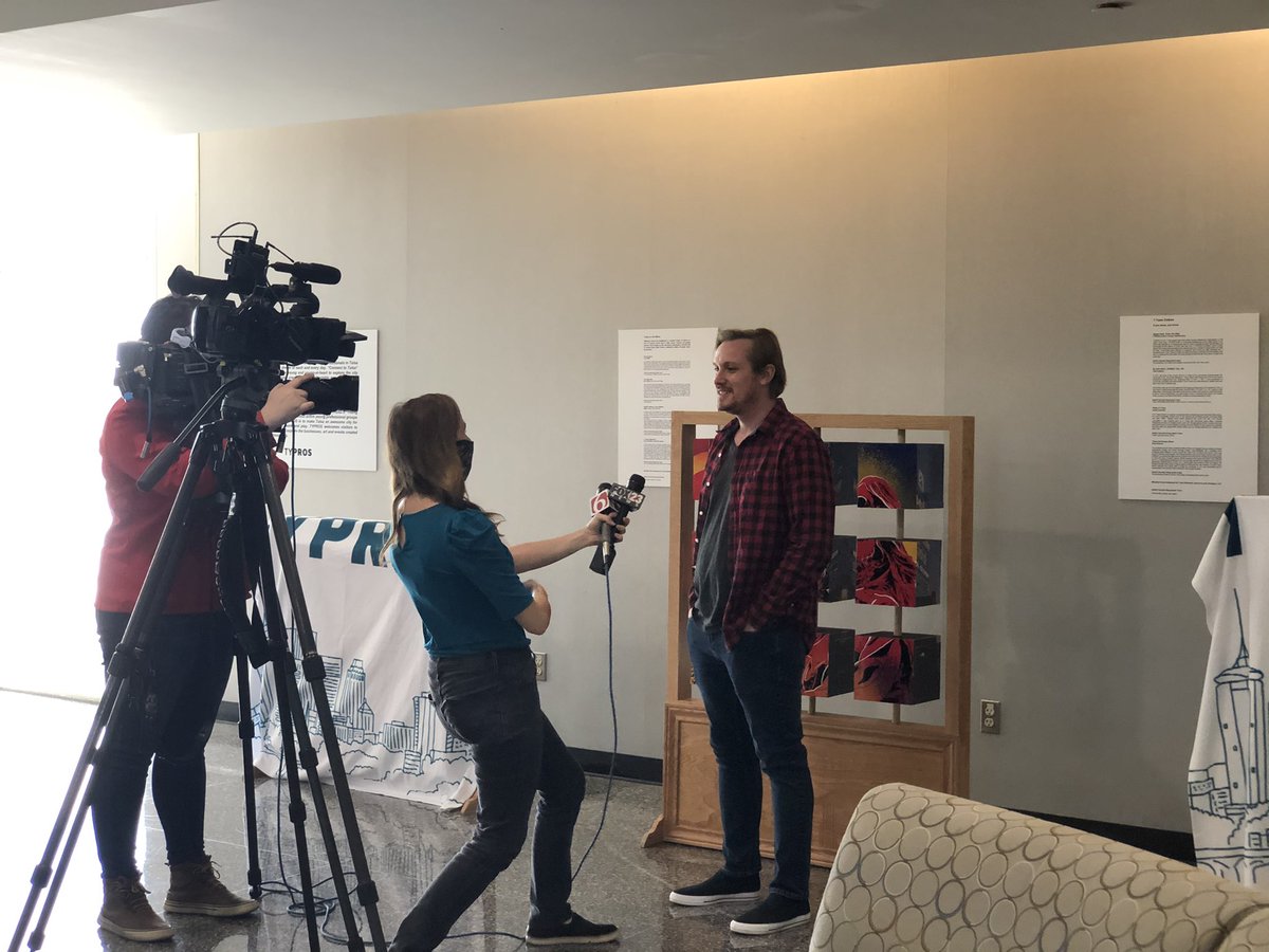 JamesGreenlee13's tweet photo. I’m so grateful for another opportunity to showcase my artwork for TYPROS at the Tulsa International Airport. #typros #tulsainternationalairport #tulsa #digitalart #digitalillustration #art #leonrussel #tulsapride #newson6 #foxnews23 https://t.co/P7abvjULl9