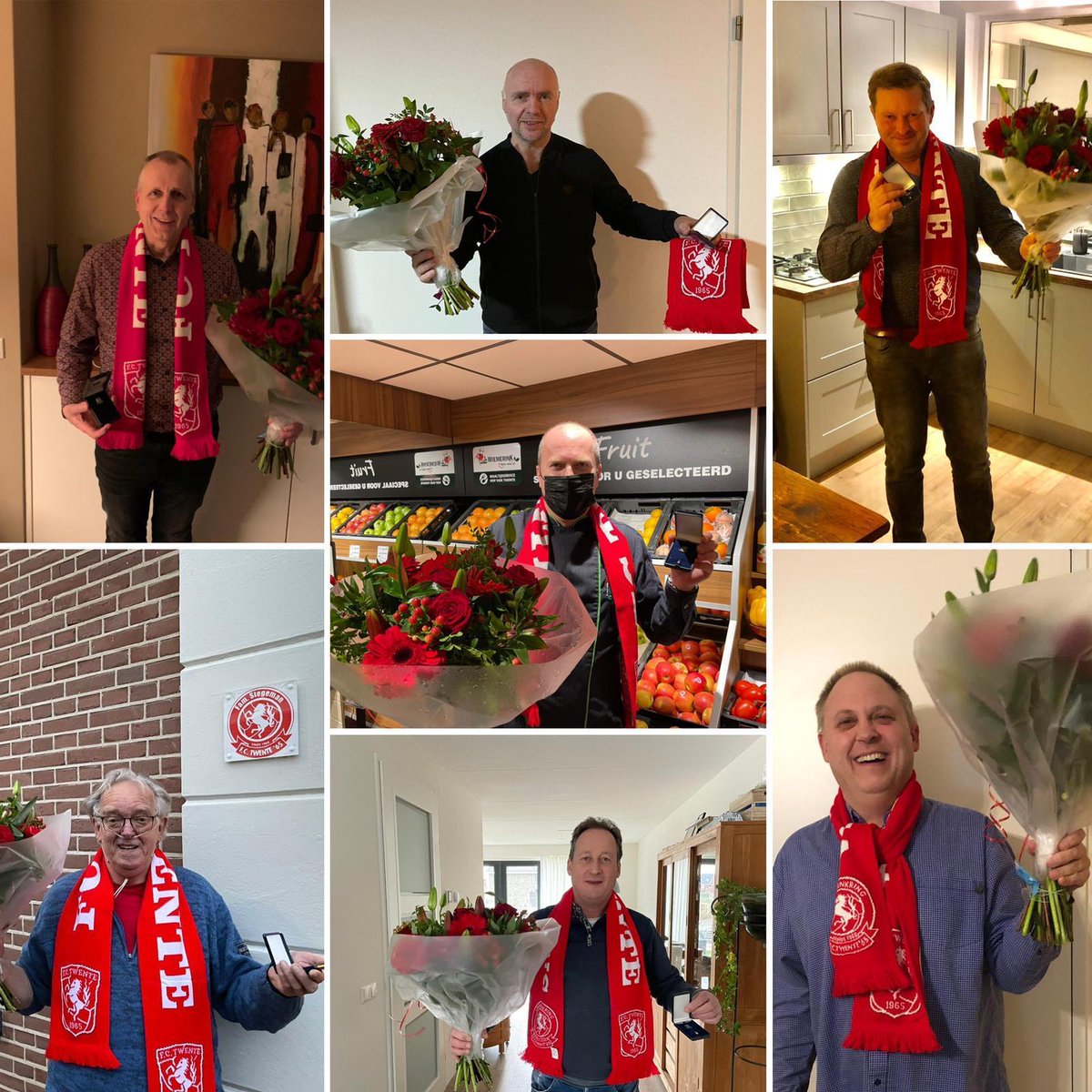 VKfctwente's tweet image. De Vriendenkring komt naar u toe deze winter! Onder dit motto zijn vandaag en gisteren, binnen én buiten Twente, 29 jubilarissen verrast met een coronaproof bezoekje van een Vriendenkring-delegatie.