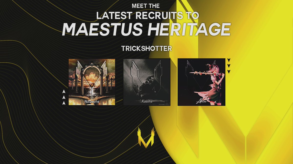 MaestusOrg's tweet photo. 🔴 RECRUITEMENT TIME 🔴

Today we would like to welcome 3 new recruits to our Trickshotting roster! 

- @noizeyhs 
- @kasihhs 
- @_aktuog 

Welcome to the family guys! ♥
Let's do this! 

#Maestus2021 ♥ https://t.co/w30kDRkaCI