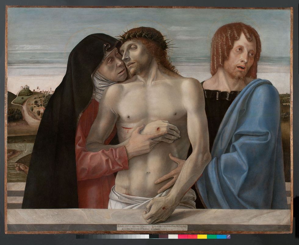Il Covid ci ha privato della gestualità 

Ho pensato di proporre

#AbbracciDiParole a #CasaLettori 

Spero vi piacerà

Giovanni Bellini, Pietà, 1465-1470, Pinacoteca di Brera, Milano

Se farete qualche RT ve ne sarò infinitamente grata