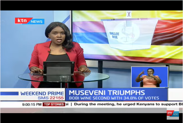 KTNNewsKE's tweet photo. Incumbent Yoweri Museveni was today declared the winner of the 2021 elections, scoring him his sixth term in office. In the results announced by the country's polls body, Museveni was declared the winner after securing 58.64% of votes cast. #KTNPrime https://t.co/oDiC6wLzoC https://t.co/IBOdM32hpi