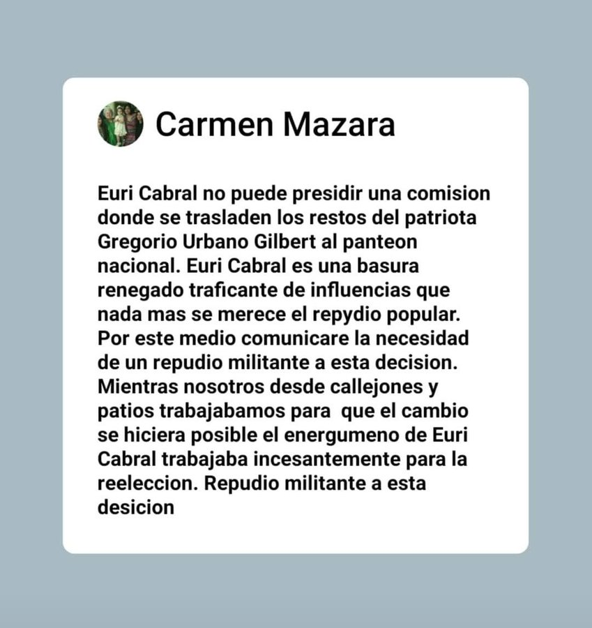 donfelixspm's tweet photo. Señor Cabral, revise esto  de Carmen y  el lunes nos da su humilde opinión por favor @euri_cabral https://t.co/LR2YxAfdrq
