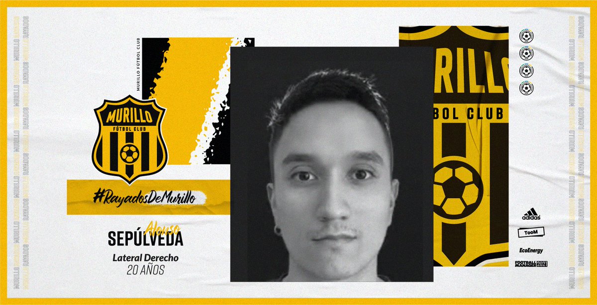 MurilloFC_'s tweet photo. 💛🖤💛NUEVO RAYADO 💛🖤💛

Alonso Sepúlveda | 20 años
Lateral Derecho👌

Con gran salida y buen toque. Nos dará seguridad en la defensa rayada. 🥳🥳Bienvenido a los Rayados de Murillo FC 🥳🥳

#RayadosDeMurillo
#RayadoxSiempre https://t.co/R2G5IAK0lV