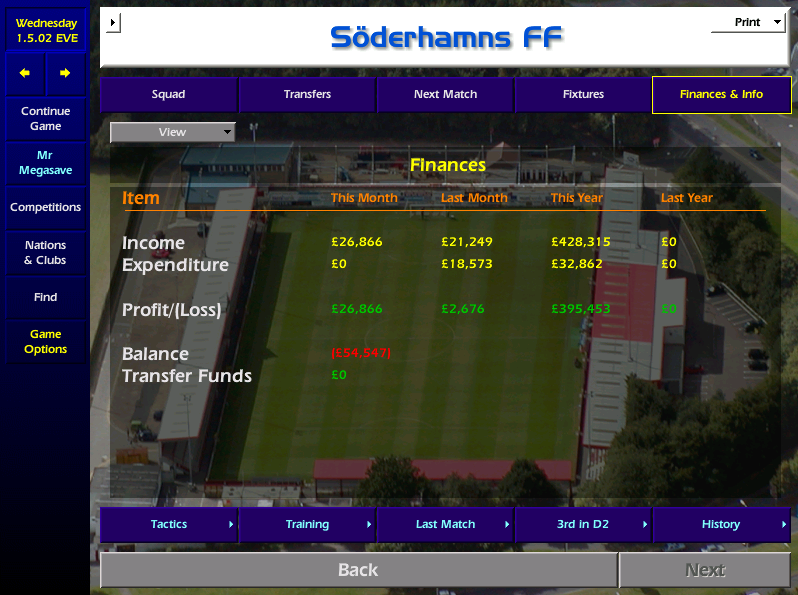 A dire display in the Cup QF sees us blow an outside chance of getting into Europe. But the £25k for TV rights keeps chairman Gosta happy and the bailiffs have stopped turning up and taking away the few remaining bits of Ikea furniture