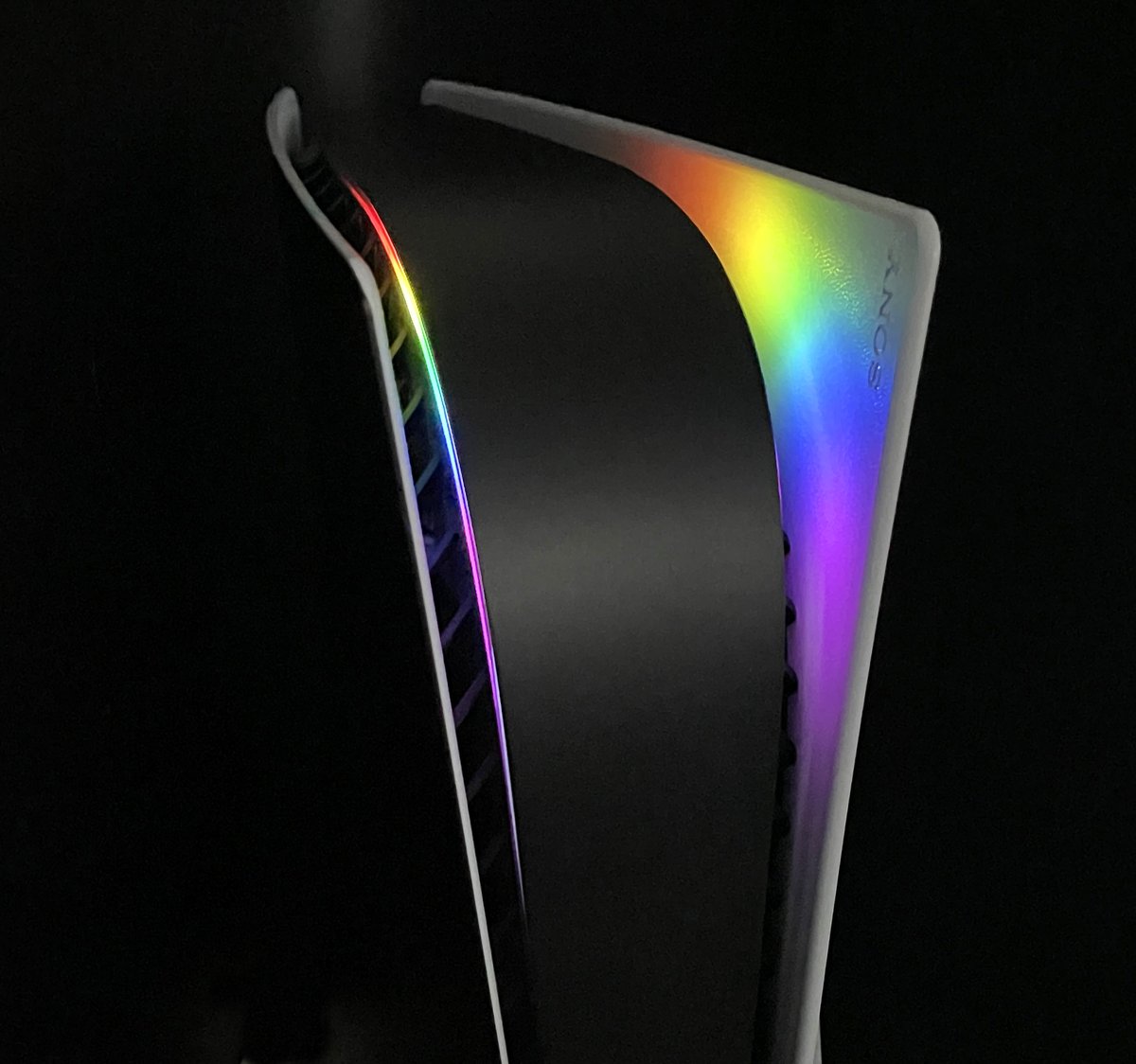 Testing out some new Power Light Decal colors.  See anything you like? What color combinations would you want to see? flamingtoast.com #PS5 #ToastyStickers