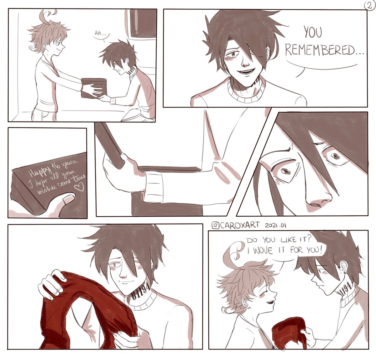 car0taku's tweet photo. let's pretend it's still Ray's birthday...

TPN MANGA SPOILERSSSSS⚠️⚠️⚠️

aaaa por fin terminé esto, lloro
#81194レイ誕生祭2021 
#ThePromisedNeverland 
#約束のネバーランド https://t.co/qZEi9FAZy4