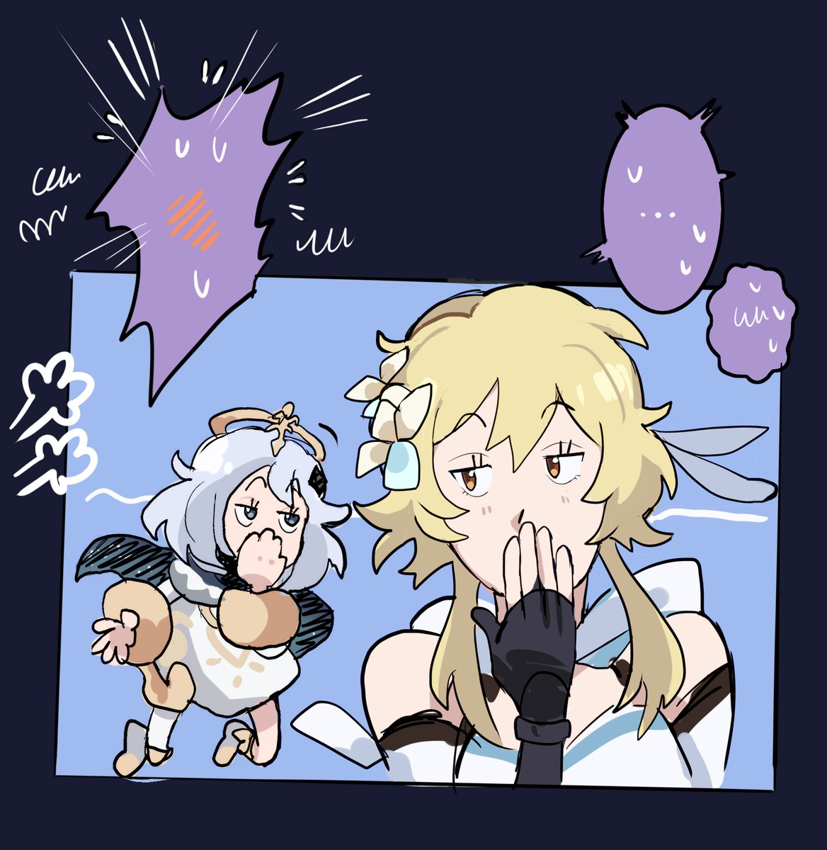 only cloud retainer being a mom in ganyus quest in my mind THEY WERE SO CUTE,,,