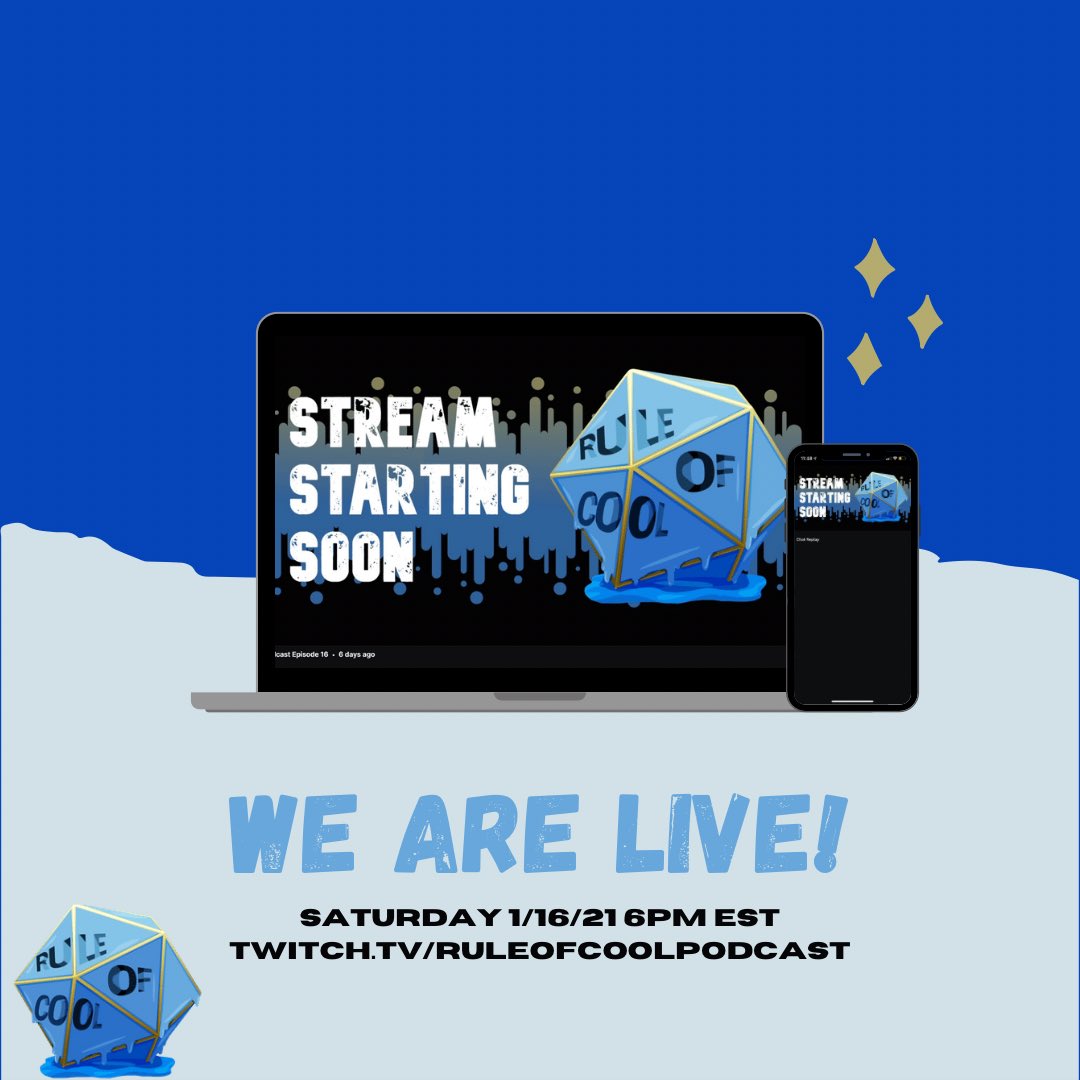 ruleofcool_pod's tweet photo. Hello Friends! We are live on twitch now ☺️ Come hang out at https://t.co/xd224GZnUU https://t.co/MnH1vZOtXl