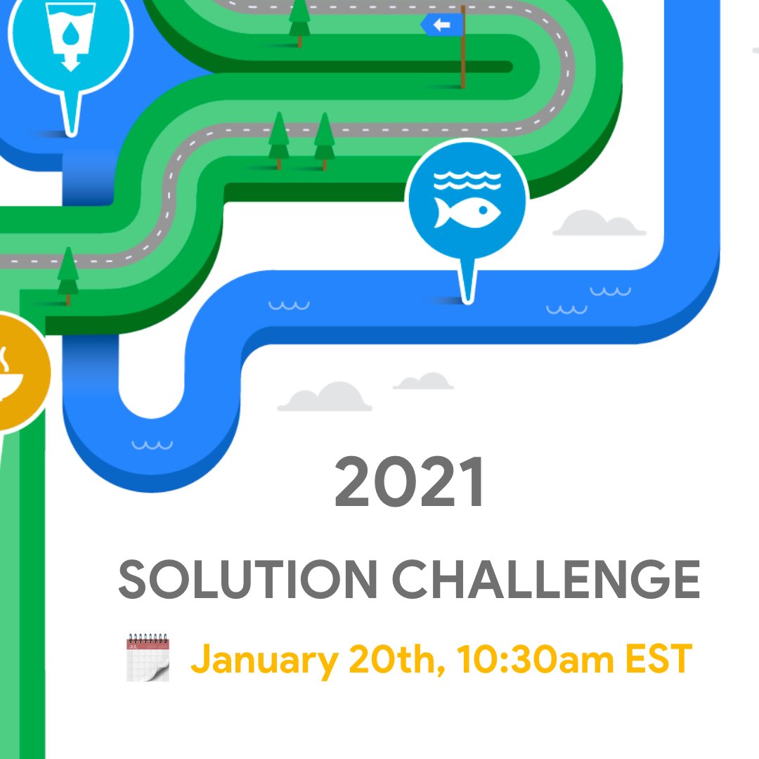 ryersondsc's tweet photo. Hello DSC Family! 🤗
On January 20th @ 10:30am EST, join us for the 2021 Solution Challenge Kick Off event hosted by Googlers and UNICEF!

Don’t miss out, sign up through this link: https://t.co/P2JGcfWC6V https://t.co/jqdJdixN3Q