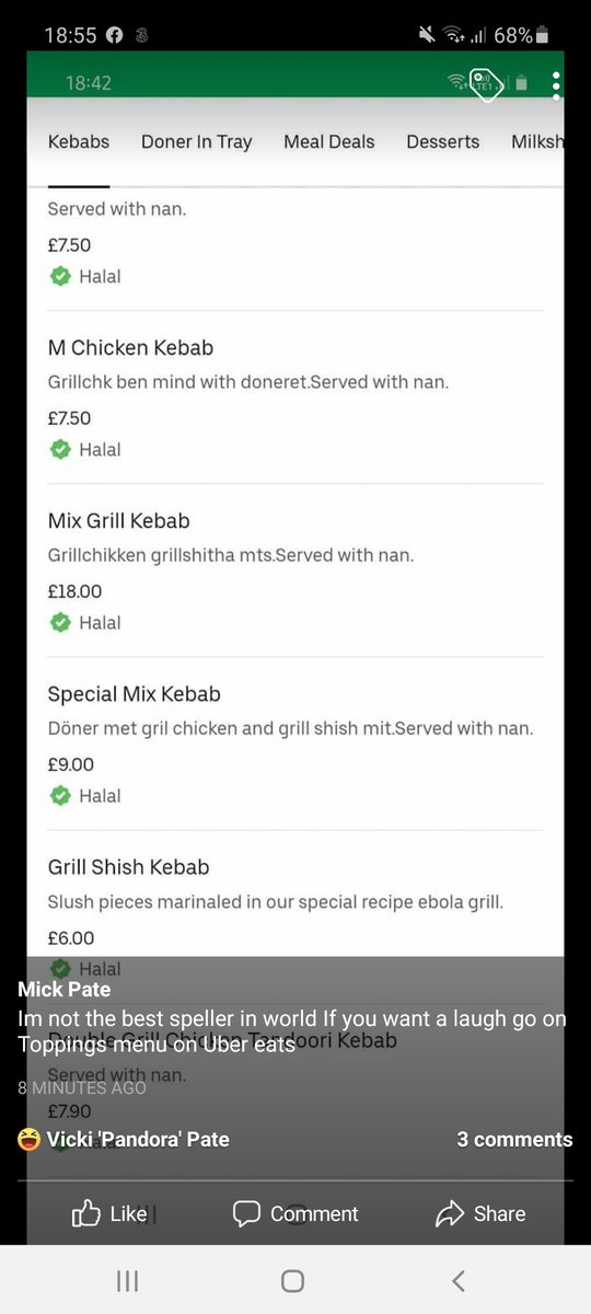 jackiefromaccy's tweet image. Local takeaway menu on Just Eat #cantspell #poornan