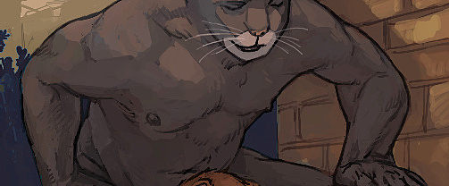 John had only met his contact in the alley for some information about his newest case -- but he was getting a lot more out of their mouth than just a lead.

"You're -- you're pretty good at that -- " he grunts, "Might just return the favor..."