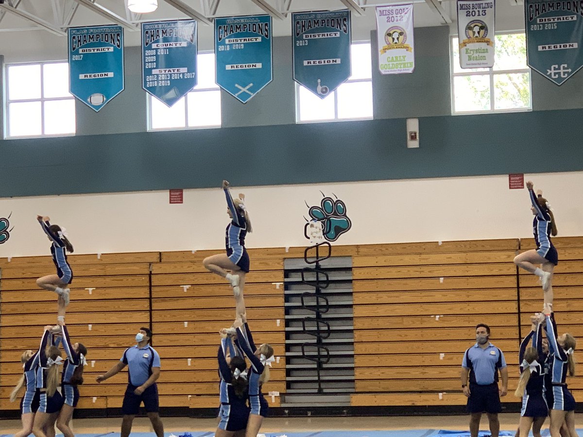 FHSAA Regional Cheerleading at Coral Glades HS! Go Coral Springs Charter, Panthers! <a href="/cscpanthers/">CSC Panther Athletics</a>