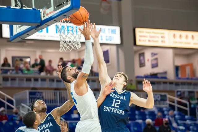 EFSCMensBB's tweet photo. @JalenWarren_5 &amp; @EliAbaev were FANTASTIC last night for @FGCU_MBB!!!!!! Jalen dropped 11 points and 3 assists.... Eli led the team in rebounds (6)!!!!!!! 🔥🔥🔥 #TitansAtTheNextLevel https://t.co/IxTa5M49jd