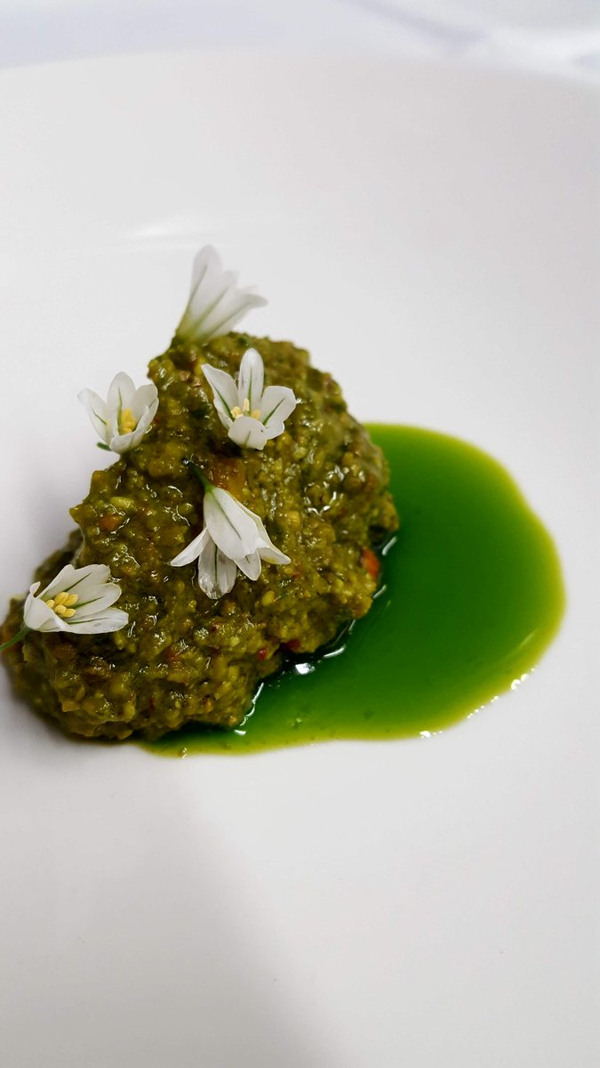 Plenty of three cornered leek now, giving a wild "Romesco" a go...