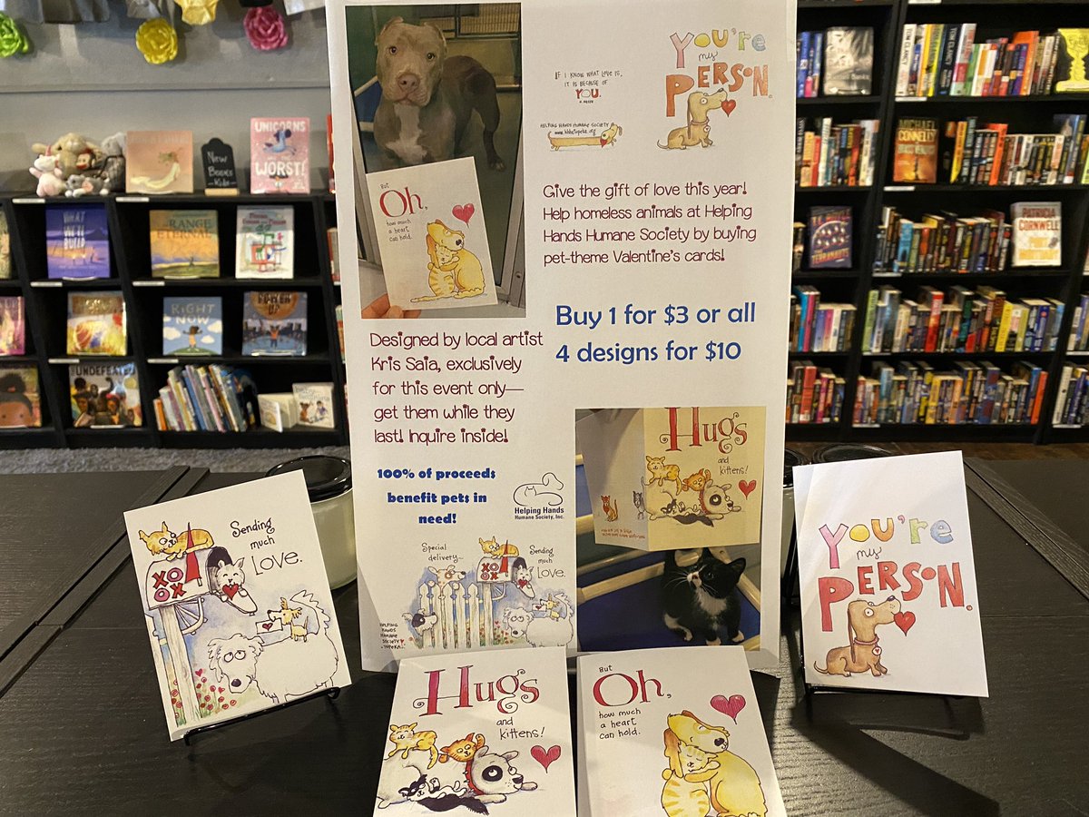 RoundTableBks's tweet image. We are partnering with Helping Hands Humane Society to offer these Valentines Day cards! They are limited edition and designed by a local artist.  Come get yours today! #roundtablenoto #shoplocal #explorenoto #indiebookstore