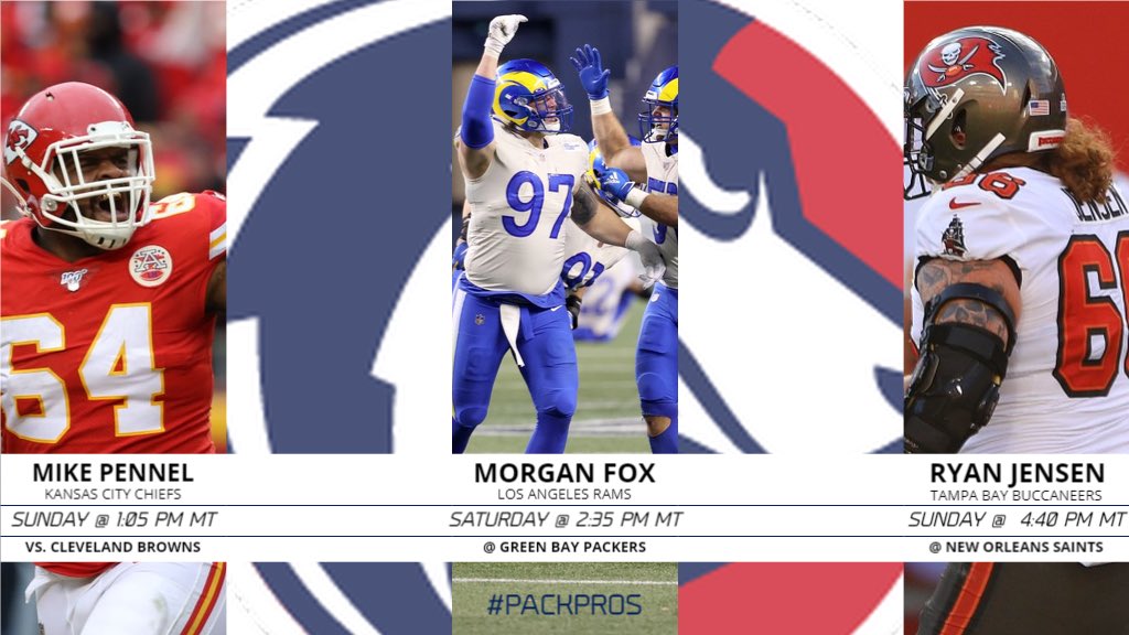 Excited to watch THREE former ThunderWolves playing in the NFL playoffs in the divisional round this weekend. Wishing all three the best of luck. #PackPros #RISE #chaseexcellence <a href="/AyyyeeeMoFox/">Morgan Fox</a> <a href="/sinjen66/">Ryan Jensen</a> <a href="/TheBeastPennel/">Mike Pennel</a>