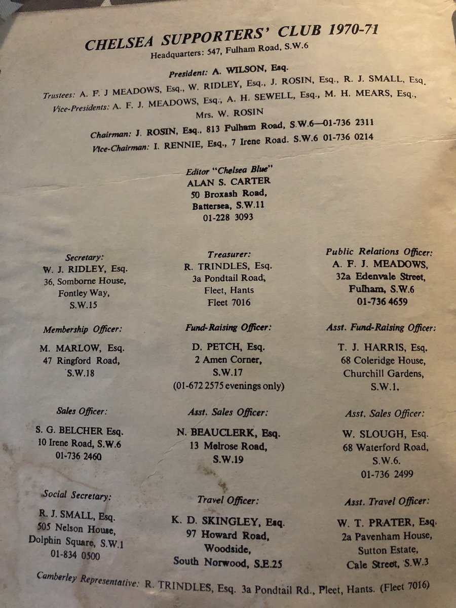 So there we are gents found one....following up the badge post this one from Jan 71  #greatprice  @RickGlanvill  @SmiffyEastStand  @teagansdad68  @BradyPhilbrady1  @ColmPrendergas1  @chelseamunster  @JKaarhus  @ChelseaValky  @eddiemacbawa  @AndySco67625701  @chelseamunster  @ChrisMears1