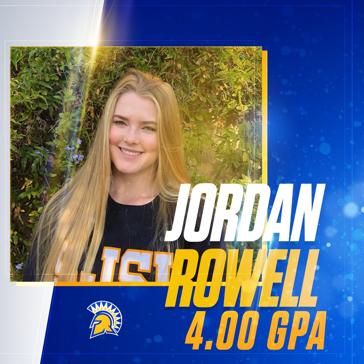 sjsuwsoc's tweet photo. A special shoutout to Jordan for all of her hard work in the (virtual) classroom and earning a 4.0 GPA in Fall 2020 🌟🎊 https://t.co/ViQ7fK0I2T