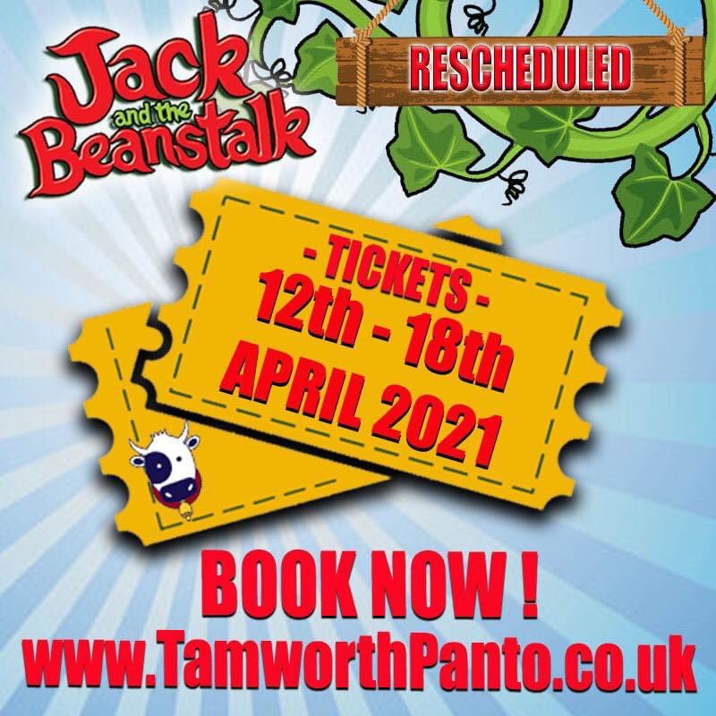 🤔 Did you know? 🤔 

Tickets now on sale for our Easter Pantomime - how egg-citing! 

Jack and the Beanstalk will be at the Statfold Barn Roundhouse theatre from the 12th-18th April.

Head to TamworthPanto.co.uk to book your tickets now!