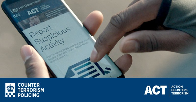 The team <a href="/TerrorismPolice/">Counter Terrorism Policing</a> work around the clock to keep you safe but you can do your part. As our towns and cities get busier, remember to remain vigilant. 

If you see something that doesn't look right, ACT and report it act.campaign.gov.uk