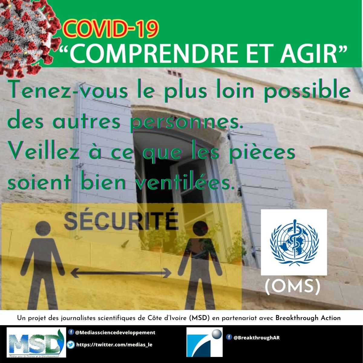 medias_le's tweet photo. #covid_19_comprendre_et_agir
A la maison, laissez l'air circuler.
#objectif_zéro_cas 
@BreakthroughAR 
@JHUCCP.Cotedivoire https://t.co/1oSgOIe6su