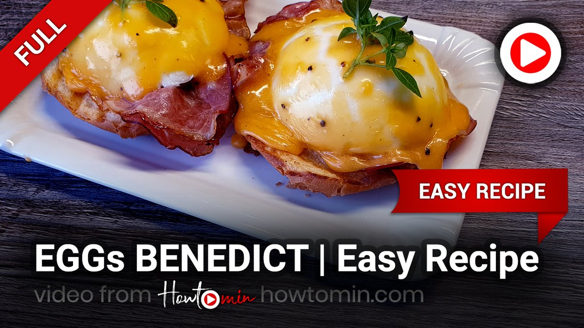 howtomin_com's tweet photo. POACHED EGGs BENEDICT | How to Make | Easy Recipe 🕒 Full https://t.co/lutbGETkuk via @YouTube https://t.co/1VdxlwOprm