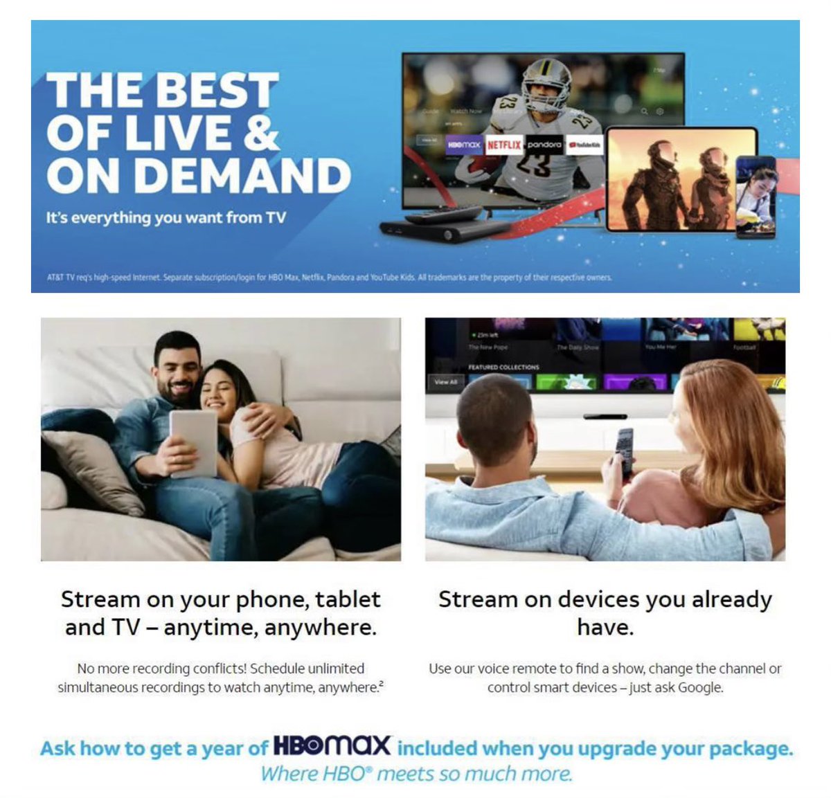 Too many customers are over charged every month on their “triple play packages”. The days of not having options are over!!! Come see us in Wayne where we can help get you a package that meets all your TV needs at the best possible price!!!